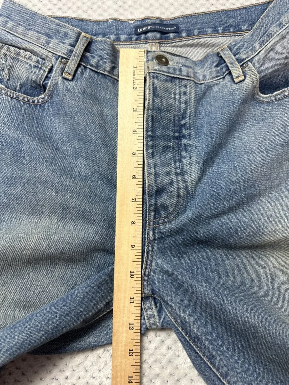 Levi's Made & Crafted Jane Crop Jeans Womens 27 High Rise Button Fly Distressed